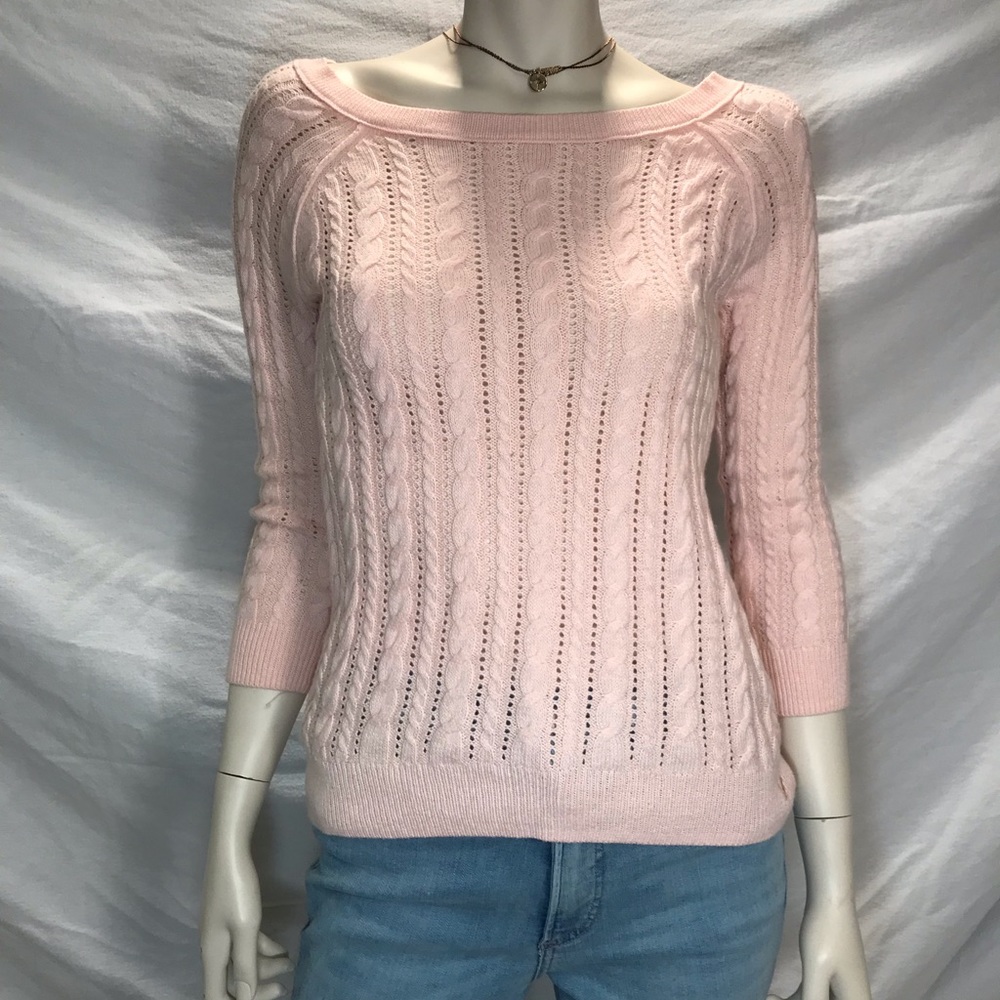 American Eagle Cable Knit Sweater , Pink